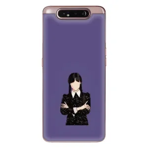 Чехлы Венсдей на Samsung Galaxy a80 2019 ( A805F ) Уэнсдей (AlphaPrint) (Уэнздей в черном)