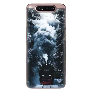 Новорічні, Святкові Чохли для Samsung Galaxy a80 2019 ( A805F ) - 2024 год (Зимовий потяг)