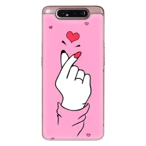 Чохол з принтом для Samsung Galaxy a80 2019 ( A805F ) (AlphaPrint - Знак сердечка) (Знак Love)