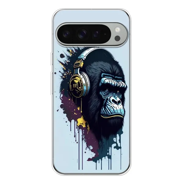 Чехол с принтом «Горилла в наушниках» для Google Pixel 10 Pro XL