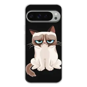 Чехол с принтом для Google Pixel 10 Pro XL (AlphaPrint) Модные коты (Грустный кот)