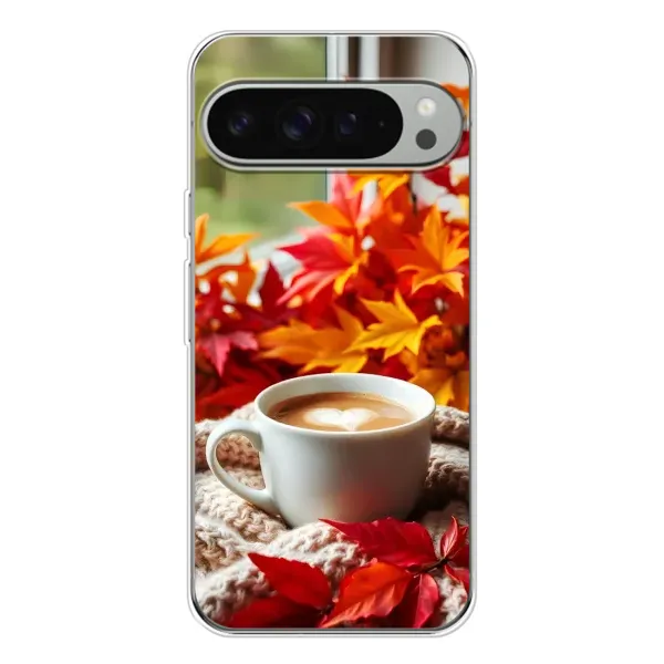 Чехол с принтом «Кофе и листья» для Google Pixel 10 Pro XL