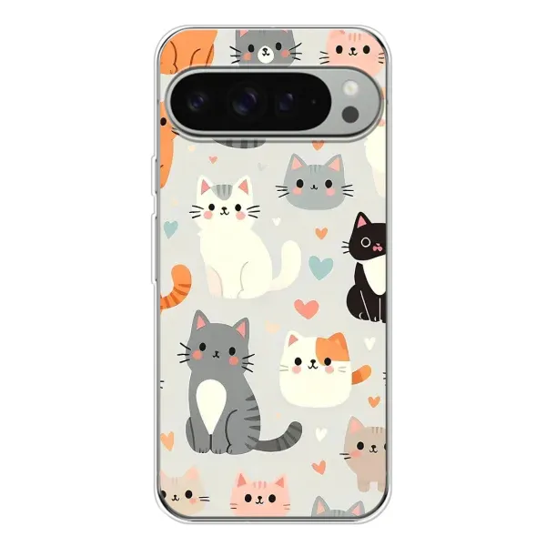 Чохол з принтом «Колаж котів» для Google Pixel 10 Pro XL