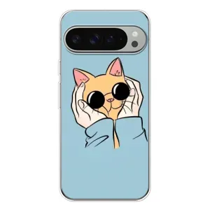 Чехол на Пиксель 10 Про ХЛ с Котами (VPrint) (Котик в очках)