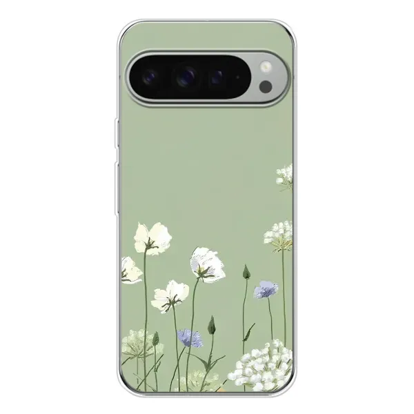 Чохол з принтом «Квіти на зеленому» для Google Pixel 10 Pro XL Чохол з принтом «Квіти на зеленому» для Google Pixel 10 Pro XL