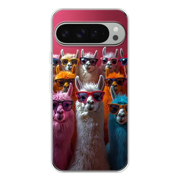 Чехол с принтом «Ламы в очках» для Google Pixel 10 Pro XL