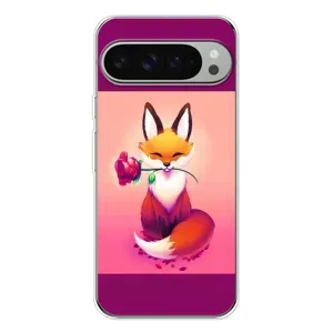 Чохли з картинкою Лисичка для Google Pixel 10 Pro XL (VPrint) (Лиса з трояндою)