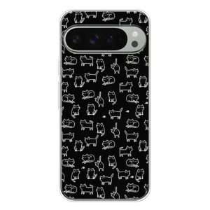 Чехол с принтом для Google Pixel 10 Pro XL (AlphaPrint) Модные коты (Меленькие котики)