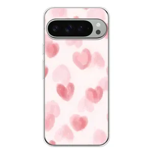 Чехол с розовым рисунком для Google Pixel 10 Pro XL (Розовые сердечки)