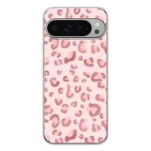Чехол с розовым рисунком для Google Pixel 10 Pro XL (Розовый леопард)
