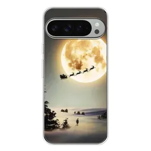 Новорічні, Святкові Чохли для Google Pixel 10 Pro XL - 2024 год (Санта на місяці)