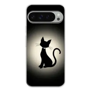 Чехол с принтом для Google Pixel 10 Pro XL (AlphaPrint) Модные коты (Силуэт котика)