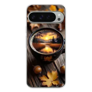 Чехол с уникальным дизайном «Осень с кофе» для Google Pixel 10 Pro XL (Темный кофе)