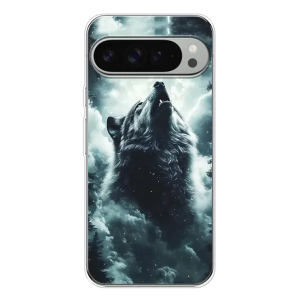 Чехол с принтом «Волк в облаках» для Google Pixel 10 Pro XL