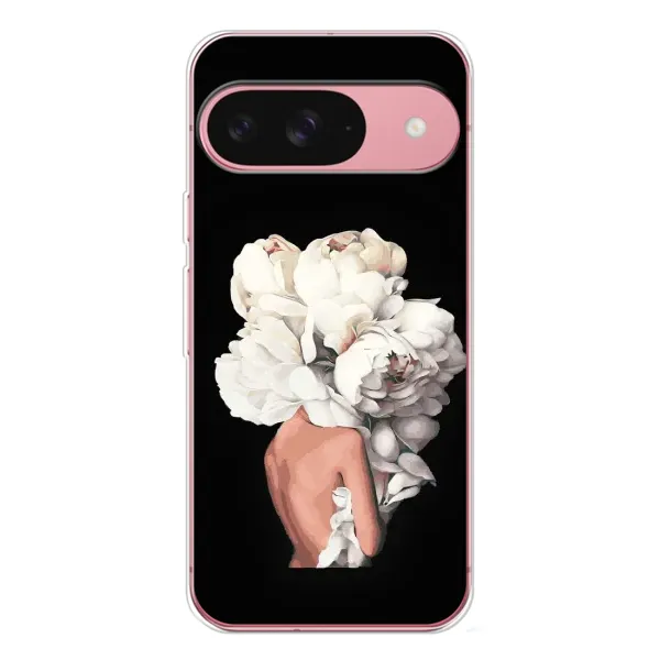 Чехол с принтом «Белые цветы» для Google Pixel 10 Pro