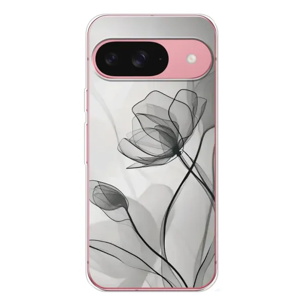 Чехол с принтом «Черные цветы» для Google Pixel 10 Pro Чехол с принтом «Черные цветы» для Google Pixel 10 Pro