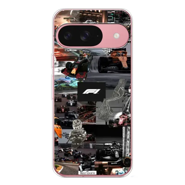 Чохол з принтом «Гоночний колаж Ф1» для Google Pixel 10 Pro
