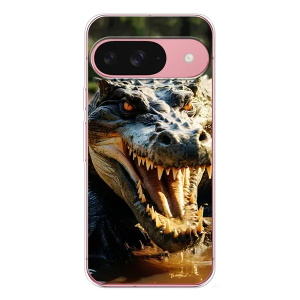 Чохол з принтом «Небезпечний крокодил» для Google Pixel 10 Pro