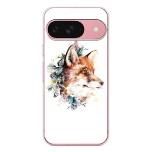 Чехлы с картинкой Лисички для Google Pixel 10 Pro (VPrint) (Лисичка в цветочках)
