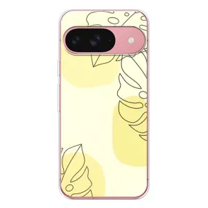 Силконовий чохол з принтом в квітах на Google Pixel 10 Pro (Жовта монстера арт)