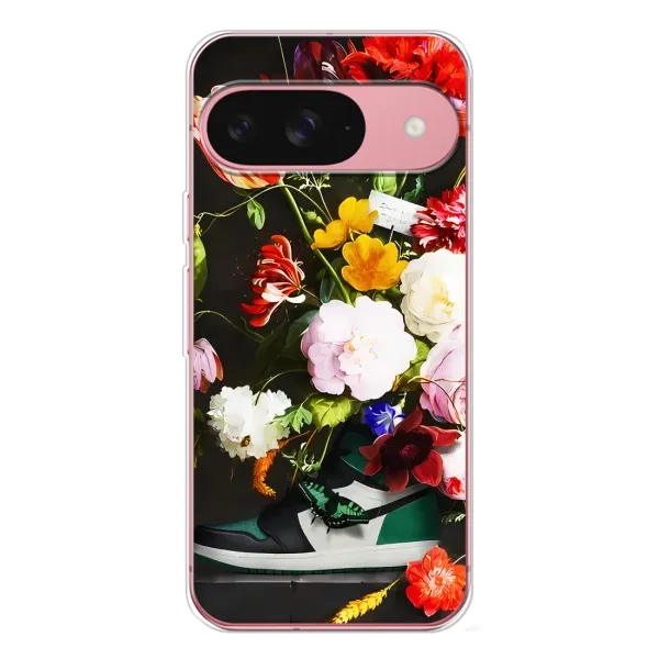 Чохол з принтом «Nike цветы» для Google Pixel 10 Pro