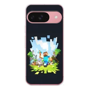 Чехол Майнкрафт на Google Pixel 10 Pro (AlphaPrint) Minecraft (персонажи Minecraft)