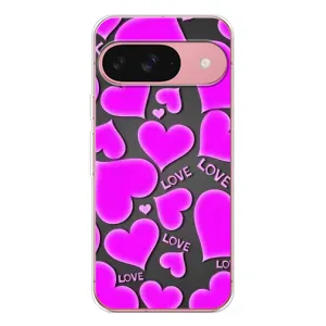 Чехлы для любимой на Пиксель 10 Про (VPrint) (Pink hearts)