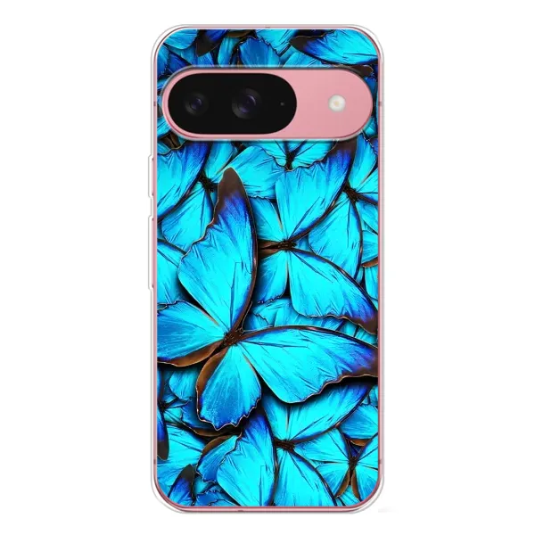 Чехол с принтом «Синие бабочки» для Google Pixel 10 Pro