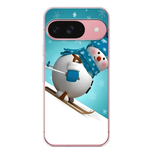 Чохол з принтом «Сніговик на лижах» для Google Pixel 10 Pro