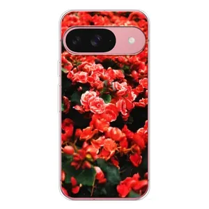 Чехлы с Цветами для Google Pixel 10 (VPrint) (Цветы красные)