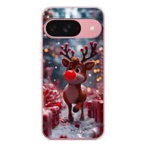 Яркий чехол для Google Pixel 10 с Зимними Оленятами (Олень среди подарков)