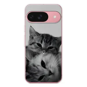 Чехол с рисунком кот на Google Pixel 10 (Пара котов)