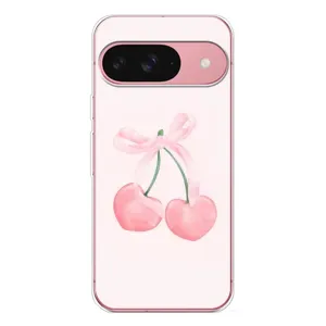 Чехол с розовым рисунком для Google Pixel 10 (Розовые вишни)