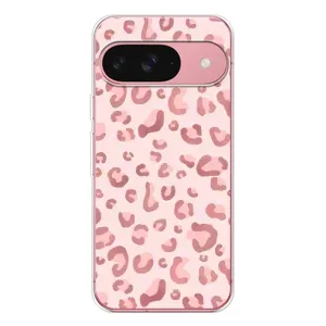 Чехол с розовым рисунком для Google Pixel 10 (Розовый леопард)