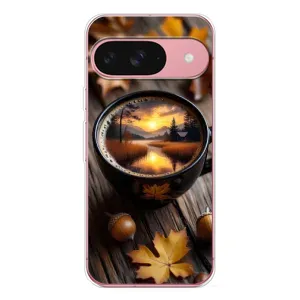 Чехол с уникальным дизайном «Осень с кофе» для Google Pixel 10 (Темный кофе)