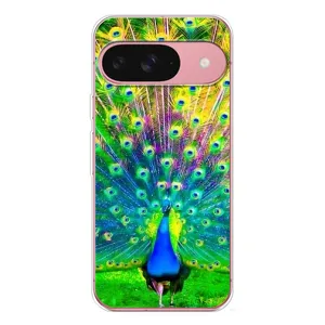 Чехол с птицами на Google Pixel 10 (VPrint) (Яркий Павлин)