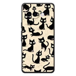 Чохол з малюнком кіт на Google Pixel 10a (Чорні коти)