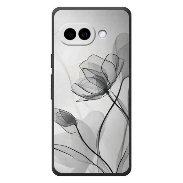 Чохол з принтом «Чорні квіти» для Google Pixel 10a