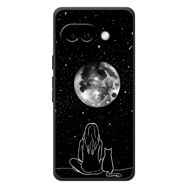 Чохол з принтом «Дівчина з котом» для Google Pixel 10a