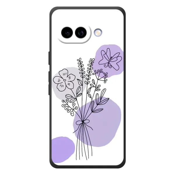 Чохол з принтом «Букет фіолетова абстракція» для Google Pixel 10a