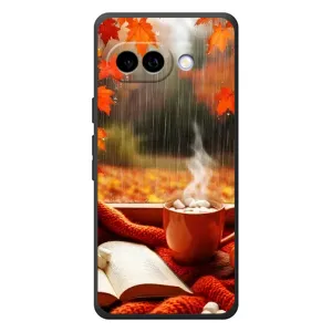 Чехол с уникальным дизайном «Осень с кофе» для Google Pixel 10a (Кофе и дождь)