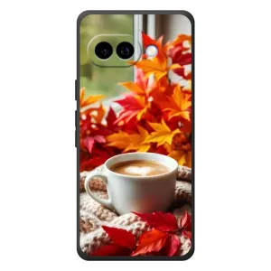 Чехол с уникальным дизайном «Осень с кофе» для Google Pixel 10a (Кофе и листья)