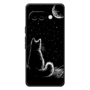 Чехол с принтом «Котик и луна» для Google Pixel 10a