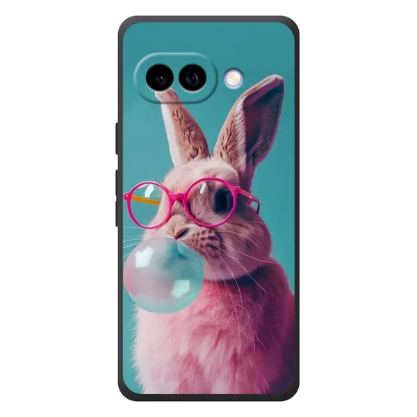Чехол с принтом «Кролик в очках» для Google Pixel 10a