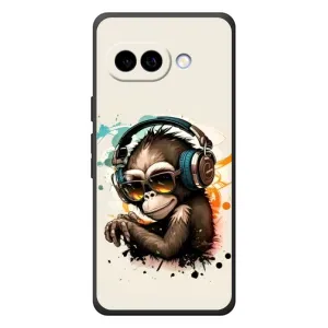 Чехол с принтом «Макака в наушниках» для Google Pixel 10a
