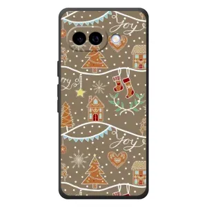 Новорічні, Святкові Чохли для Google Pixel 10a - 2024 год (Новорічні пряники)