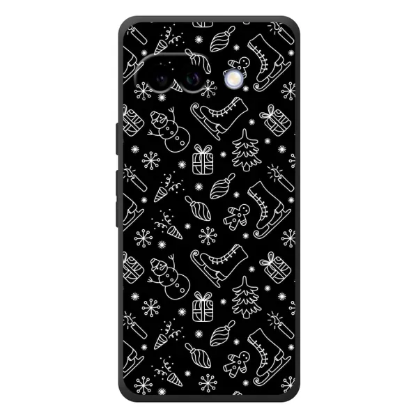 Чехол с принтом «Новогодний фон» для Google Pixel 10a