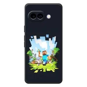 Чохол Майнкрафт на Google Pixel 10a (AlphaPrint) Minecraft (персонажі Minecraft)