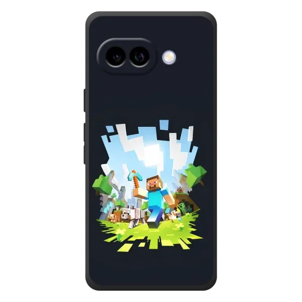 Чехол с принтом «персонажи Minecraft» для Google Pixel 10a