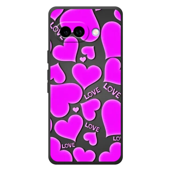 Чохол з принтом «Pink hearts» для Google Pixel 10a Чохол з принтом «Pink hearts» для Google Pixel 10a
